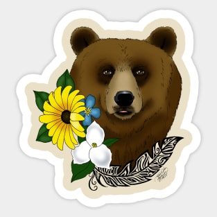 Brown Bear Sticker